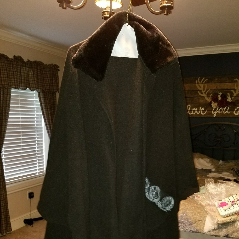 Black winter kimono